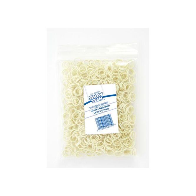 Hovedbilde Latex Bands Medium White - 1000 pcs Top Knot ...